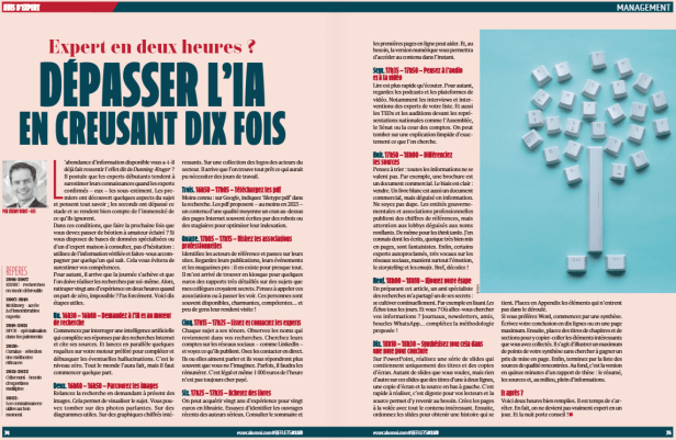 Expert en deux heures ? – Dépasser l’IA en creusant dix&nbsp;fois.